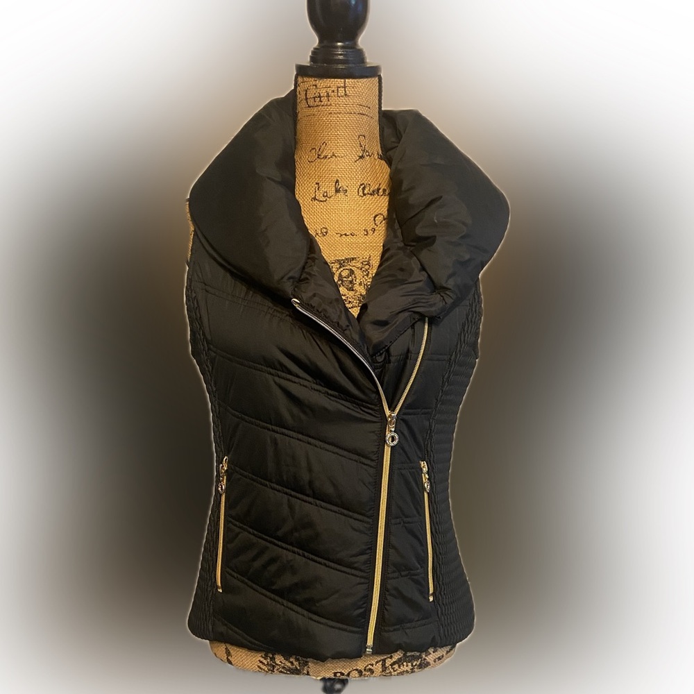 Marc New York (Andrew Marc) Sz S Black Quilted Puffer Womens vest